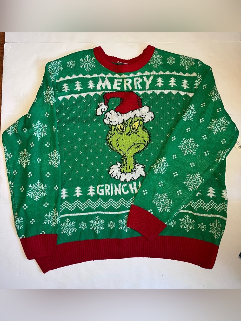 Nostalgic Holiday Grinch Ugly Christmas Sweater Mens 3XL NWT